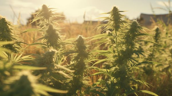 low odor marijuana strains growing in bright sunlight