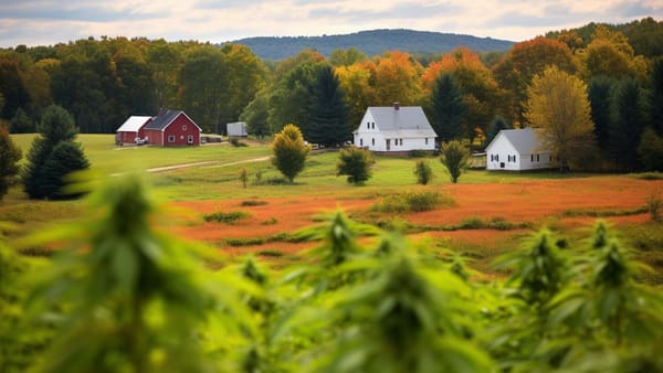 An outdoor marijuana grow in Maine