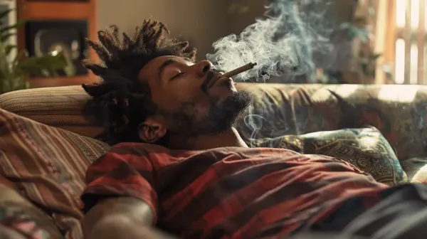 Relaxing while taking a smoke of weed can get rid of Nausea