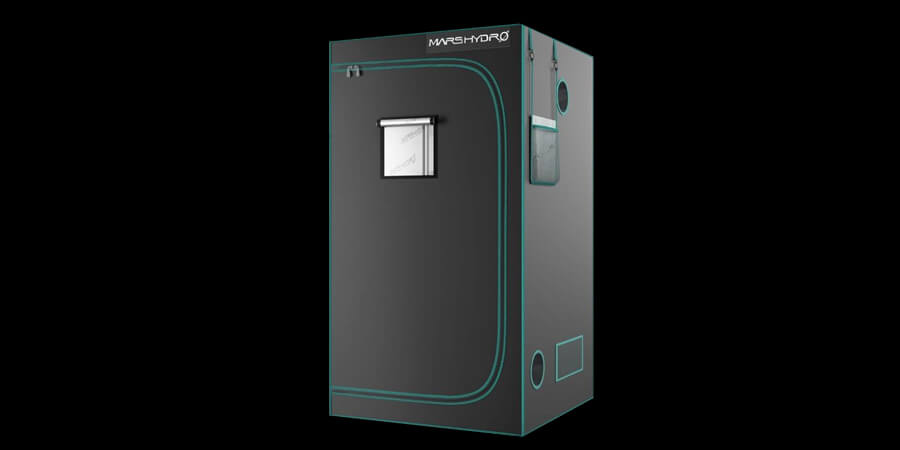 A 3ft x 3ft Mars Hydro grow tent, perfect for small indoor cannabis operations. The tent features a durable frame, reflective walls, and ample space for efficient plant growth.