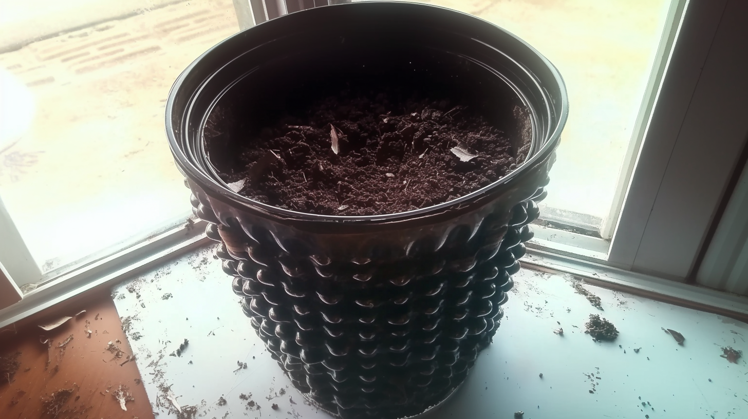A unique Airpot, a growing container with a perforated structure that encourages air pruning of cannabis plant roots. The design helps prevent root rot and encourages better oxygenation and root expansion.