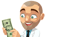 Affiliate program illustration Illustration of a character holding cash