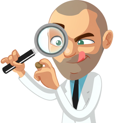 ILGM grower inspecting a cannabis seed through a magnifier